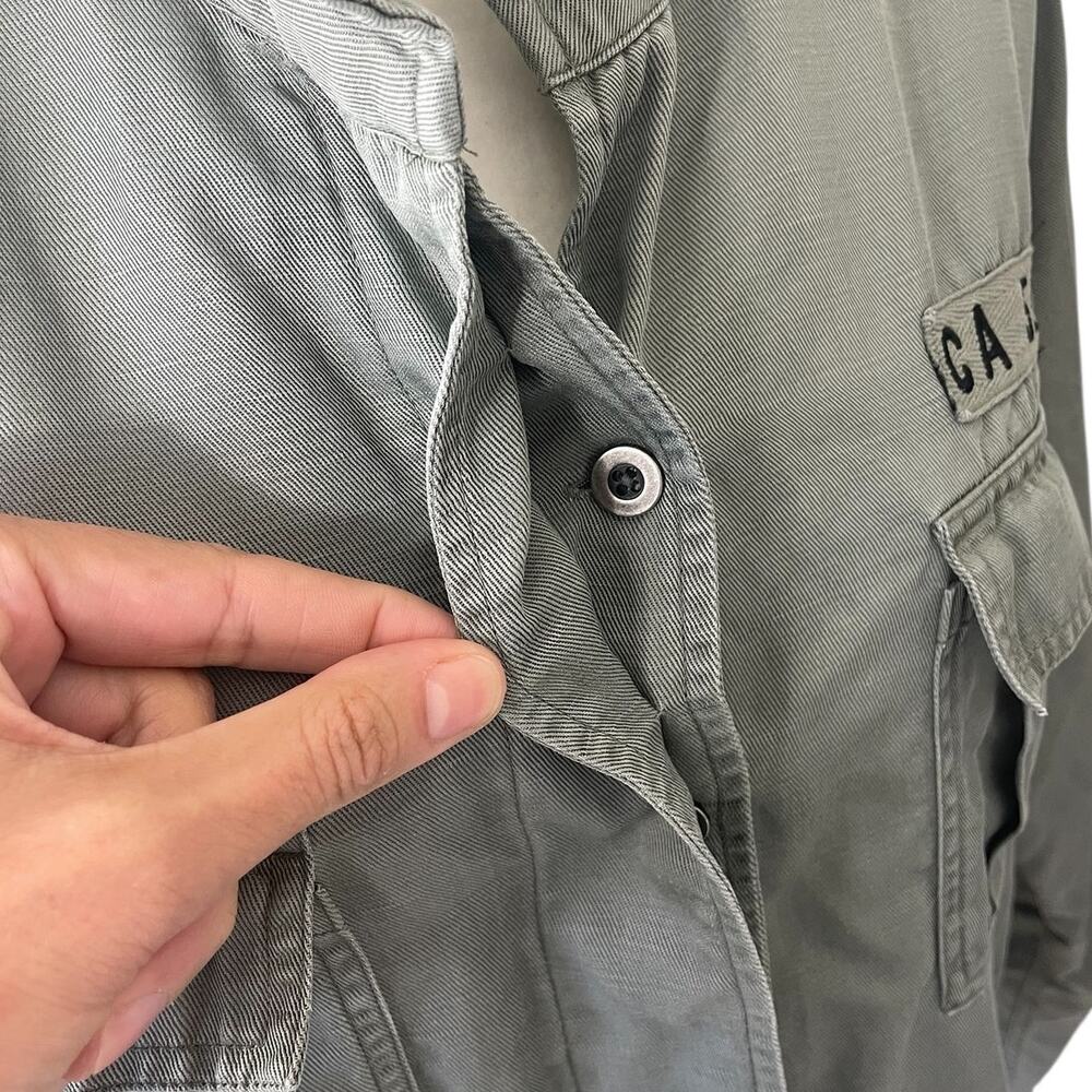 Rails Rowan Military Bomber Jacket Linen Tencel G… - image 7